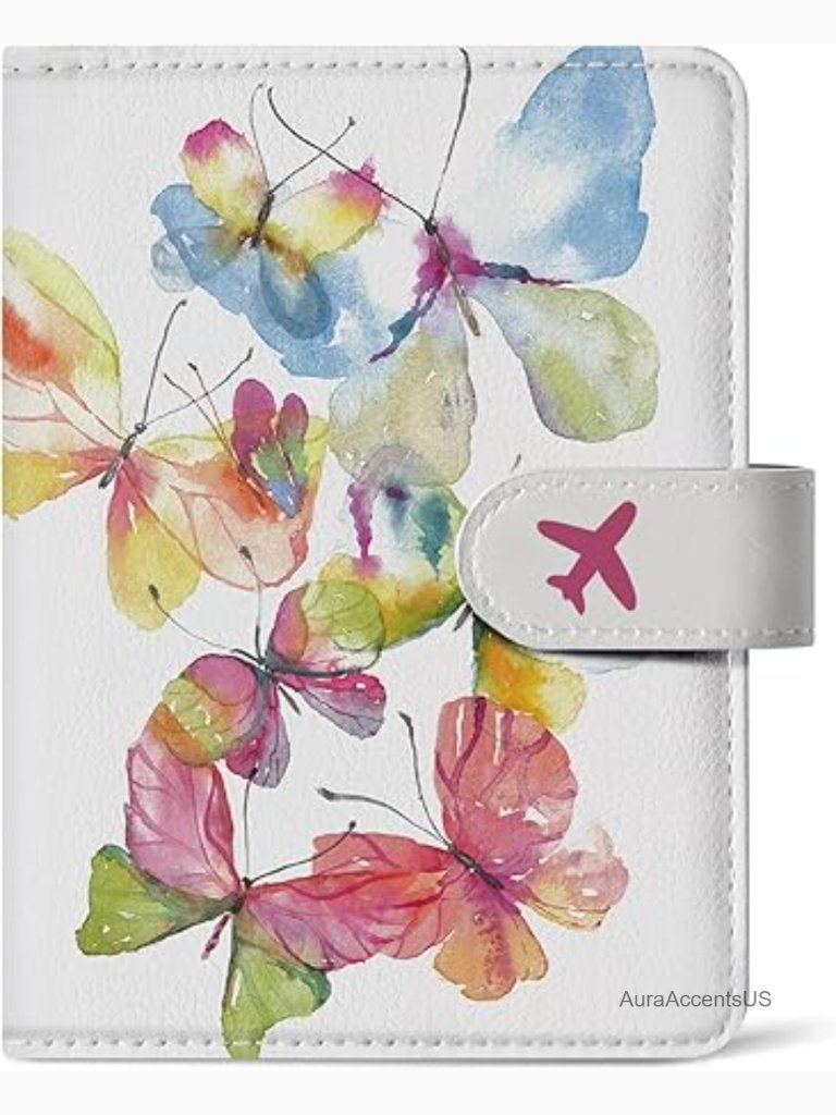 Rfid Blocking Passport Holder With Magnetic Closure, Leather Travel Wallet,